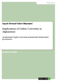 Cover Implications of Online University in Afghanistan