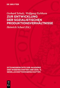 Cover Zur Entwicklung der sozialistischen Produktionsverhältnisse