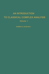 Cover Introduction to Classical Complex Analysis