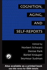 Cover Cognition, Aging And Self-Reports