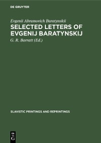 Cover Selected letters of Evgenij Baratynskij