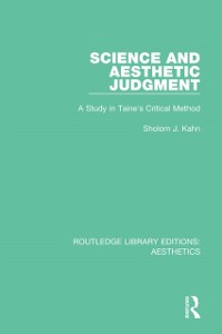 Cover Science and Aesthetic Judgement