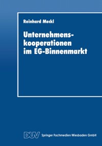 Cover Unternehmenskooperationen im EG-Binnenmarkt