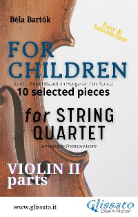 Cover Violin 2 part of "For Children" by Bartók for String Quartet