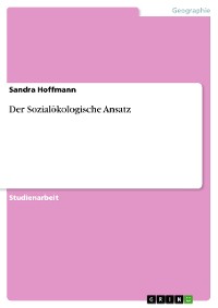 Cover Der Sozialökologische Ansatz