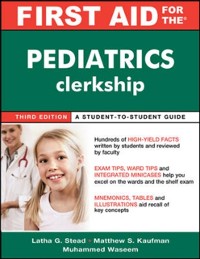 Cover First Aid for the Pediatrics Clerkship, Third Edition
