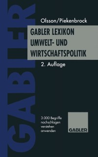 Cover Gabler Lexikon Umwelt- und Wirtschaftspolitik