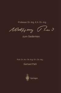 Cover Professor Dr.-Ing. E.h. Dr.-Ing. Wolfgang Beitz zum Gedenken