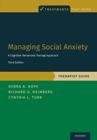 Cover Managing Social Anxiety, Therapist Guide