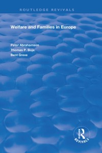 Cover Welfare and Families in Europe