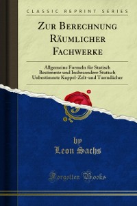 Cover Zur Berechnung Raumlicher Fachwerke