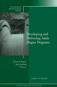 Cover Developing and Delivering Adult Degree Programs