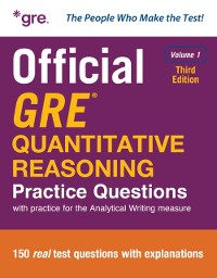 Cover Official GRE Quantitative Reasoning Practice Questions, Third Edition, Volume 1