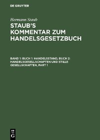 Cover Buch 1: Handelsstand, Buch 2: Handelsgesellschaften und stille Gesellschaften