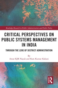 Cover Critical Perspectives on Public Systems Management in India