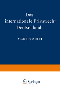 Cover Das internationale Privatrecht Deutschlands