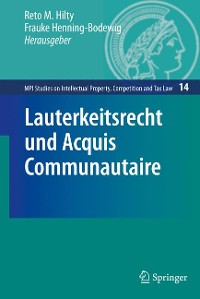 Cover Lauterkeitsrecht und Acquis Communautaire