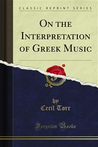 Cover On the Interpretation of Greek Music