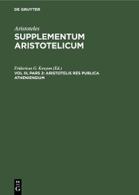 Cover Aristotelis Res publica Atheniensium