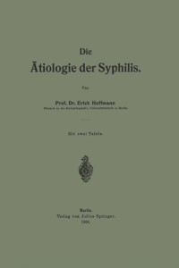 Cover Die Ätiologie der Syphilis