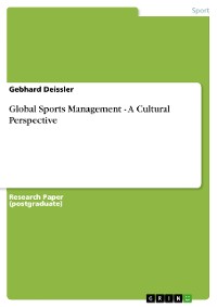 Cover Global Sports Management - A Cultural Perspective