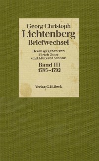 Cover Lichtenberg Briefwechsel  Bd. 3: 1785-1792