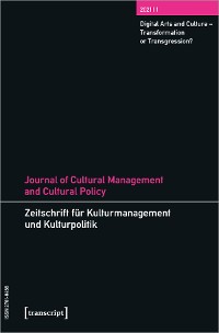 Cover Journal of Cultural Management and Cultural Policy/Zeitschrift für Kulturmanagement und Kulturpolitik