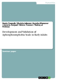 Cover Development and Validation of Aphenphosmphobia Scale in Early Adults