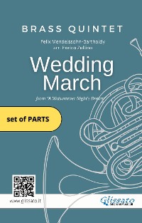 Cover Brass Quintet: Wedding March by Mendelssohn (score & parts)