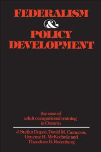 Cover Federalism and Policy Development