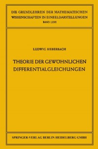Cover Theorie der gewöhnlichen Differentialgleichungen
