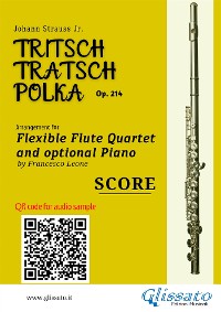 Cover Flute Quartet sheet music score of "Tritsch-Tratsch-Polka"