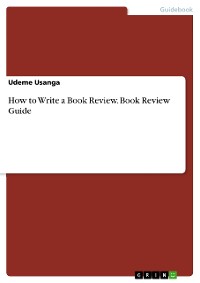 Cover How to Write a Book Review. Book Review Guide