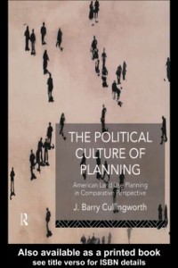 Cover The Political Culture of Planning