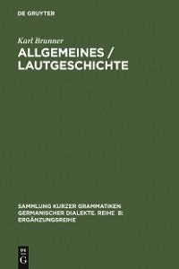 Cover Allgemeines / Lautgeschichte