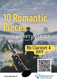 Cover Bb Clarinet 4 part of "10 Romantic Pieces" for Clarinet Quartet