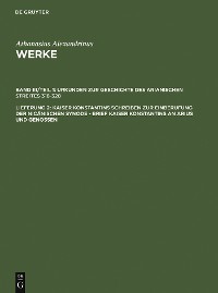 Cover Kaiser Konstantins Schreiben zur Einberufung der nicänischen Synode - Brief Kaiser Konstantins an Arius und Genossen