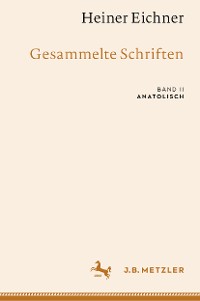 Cover Heiner Eichner: Gesammelte Schriften