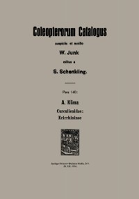 Cover A. Klima Curculionidae: Erirrhininae