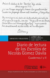 Cover Diario de lectura de los Escolios de Nicolás Gómez Dávila Cuadernos I y II