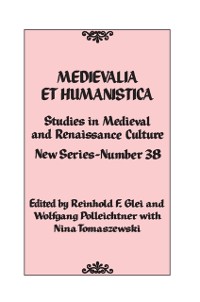 Cover Medievalia et Humanistica, No. 38