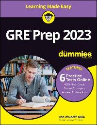 Cover GRE Prep 2023 For Dummies with Online Practice