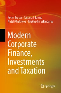 Cover Modern Corporate Finance, Investments and Taxation