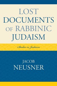 Cover Lost Documents of Rabbinic Judaism