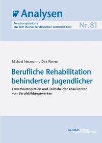 Cover Berufliche Rehabilitation behinderter Jugendlicher