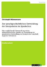 Cover Zur sprachgeschichtlichen Entwicklung der Interpolation im Spanischen