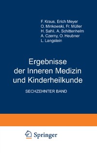 Cover Ergebnisse der Inneren Medizin und Kinderheilkunde