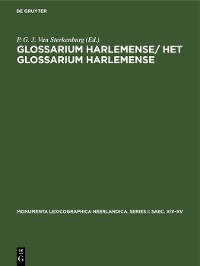 Cover Glossarium Harlemense/ Het Glossarium Harlemense