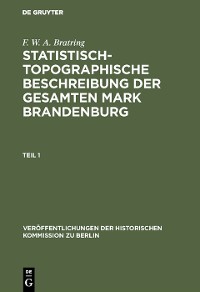 Cover Statistisch-topographische Beschreibung der gesamten Mark Brandenburg