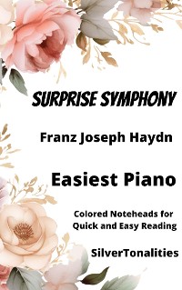 Cover Surprise Symphony Easiest Piano Sheet Music with Colored Notation